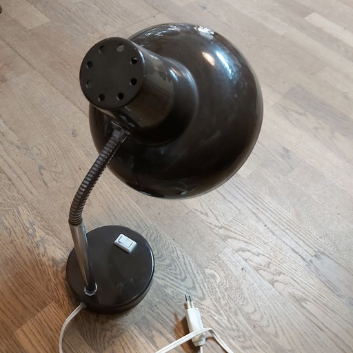 Vintage Schreibtischlampe, braun, 1970