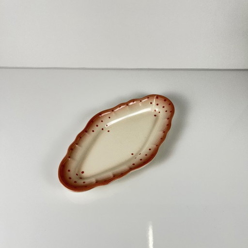 Small pink dish from Salins-les-Bains, before 1970