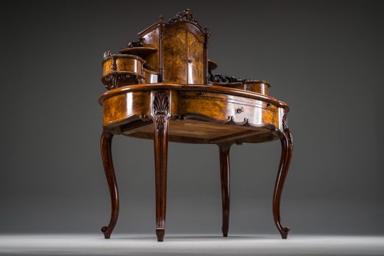 Escritorio Tocador Antiguo Louis Philippe de Nogal, 1860 – Wood (photo 20 of 28)