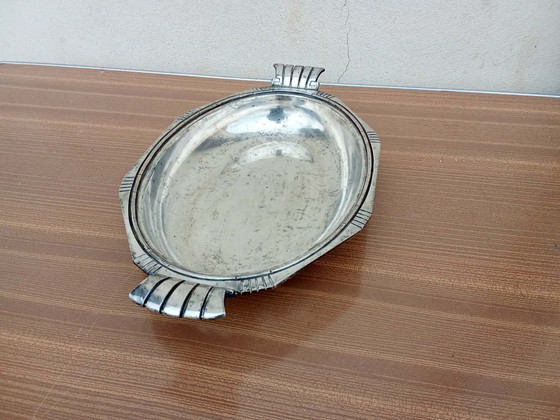 Image 1 of Diepe Art Deco schaal met twee handvatten. Circa 1930.