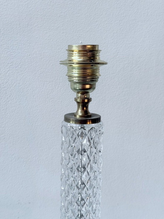 Image 1 of Lampe aus Glas und Messing aus den 1960er Jahren