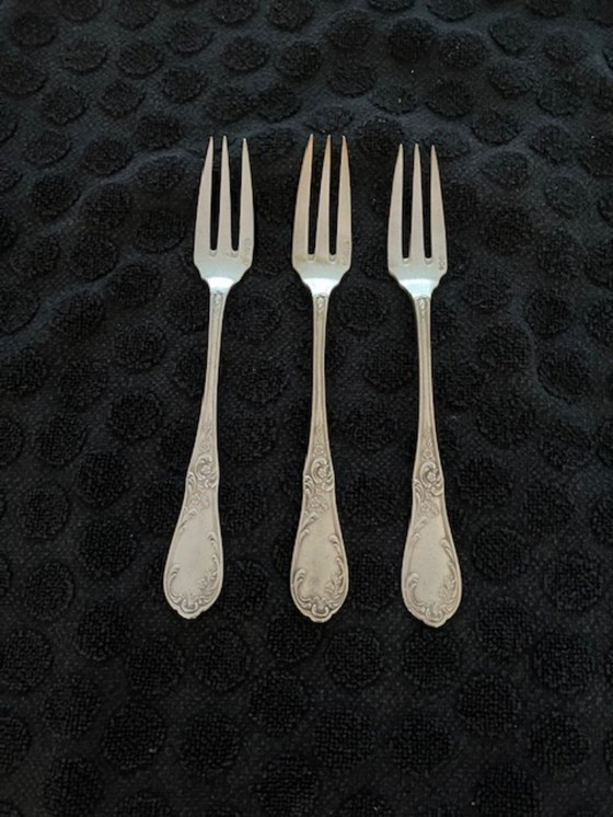 Image 1 of 6 cubiertos de pescado plateados