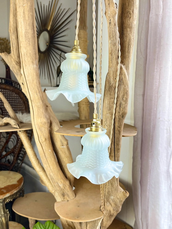 Coppia di lampade portatili Tulip vintage personalizzabili – Illuminazione, Metal, Brass, Art Deco (photo 3 of 11)