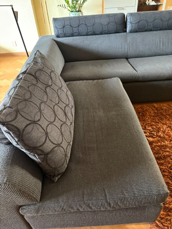 Divano angolare Leolux antracite, Divani angolari, Tessile, Grigio, Modern (foto 4 di 5)