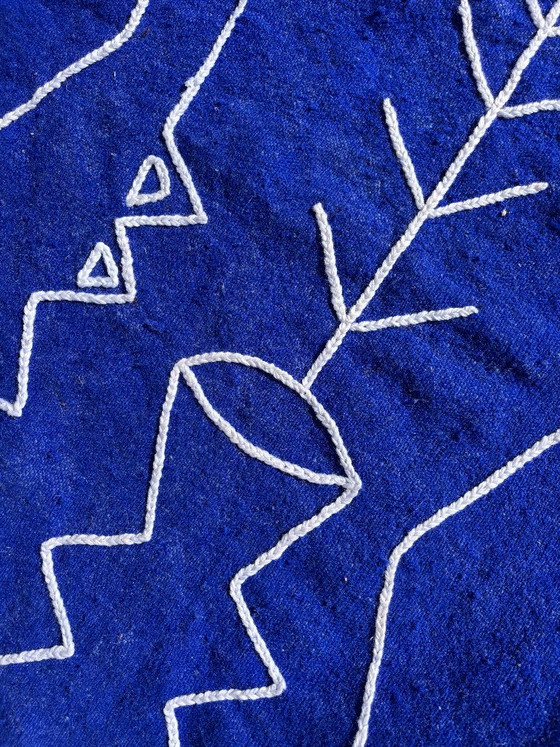 Handmade Moroccan Majorelle Blue Wool Rug – 110 × 170 cm – Rugs & carpets (photo 9 of 11)