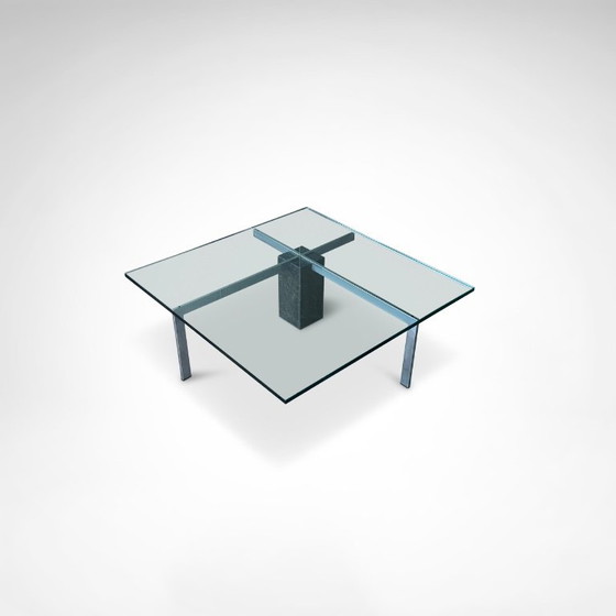 KW1 Glass, Metal And Granite Coffee Table By Hank Kwint For Metaform 1980s – Marble (photo 5 of 7)
