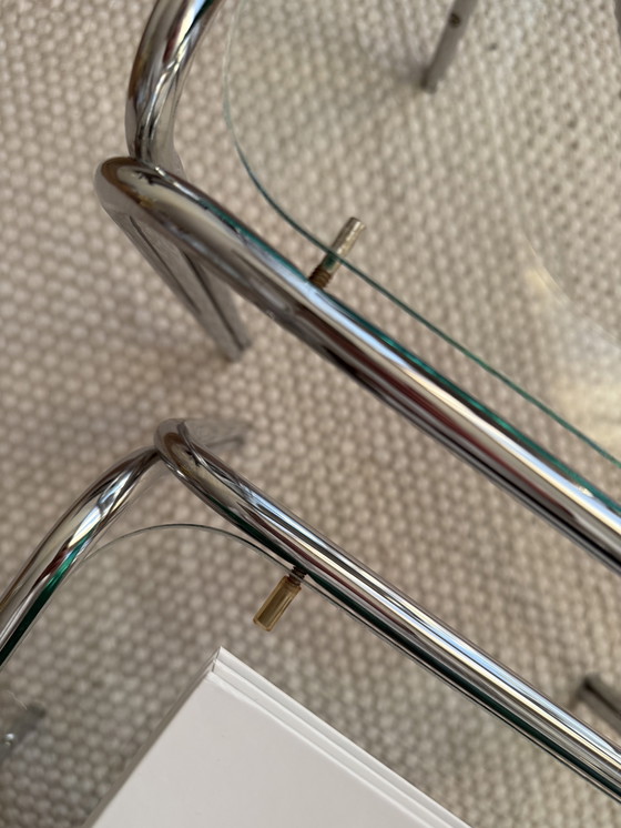 Image 1 of Tavolini in vetro vintage, anni '70