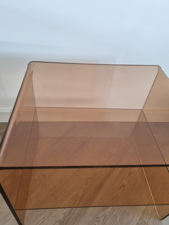 Image 1 of Tavolino vintage in plexiglass acrilico con vetro fumé