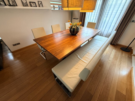 Precioso Conjunto de comedor Rolf Benz, Conjuntos de comedor, Cuero, Metal, Negro (foto 8 de 10)