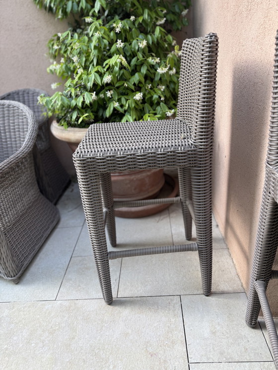 Image 1 of x4 Sgabelli da bar Riviera in finto vimini