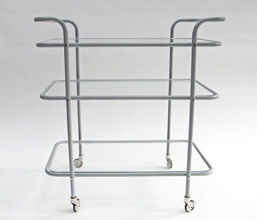 Ever Ready, barwagen, serveerwagen, Lambert, blauwgrijs, glas