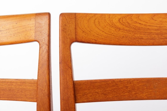 2 van 8 Garmi eetkamerstoelen van Nils Jonsson voor Troeds, jaren 60, Zweedse teakhouten stoelen in – Textile (photo 3 of 12)