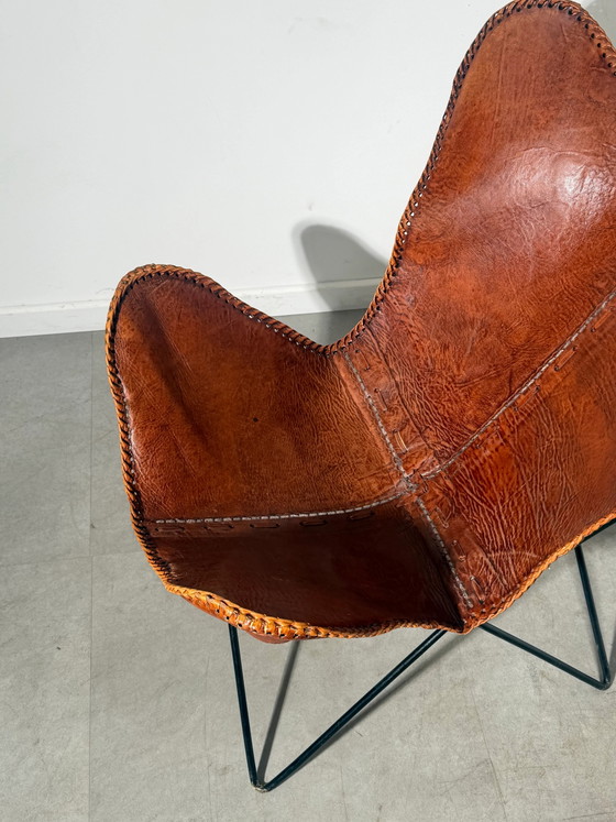 Sillón Lounge Mariposa de Cuero Cognac – Sillones (photo 3 of 5)