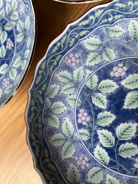 Image 1 of Set van 3 stuks Japanse porseleinen bordjes