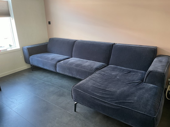 Image 1 of Donkerblauwe hoekbank
