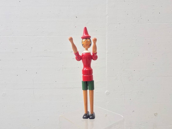 Image 1 of Pinocchio wooden figure, 1950s
