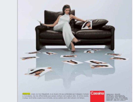 Image 1 of Divano vintage Cassina Maralunga a 3 posti in velluto blu e verde degli anni '80