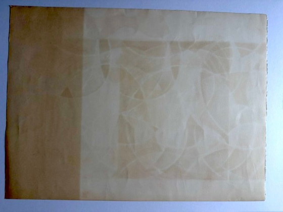 Image 1 of Litografia originale – Composizione astratta nei colori autunnali – Firmata – Edizione limitata 13/99