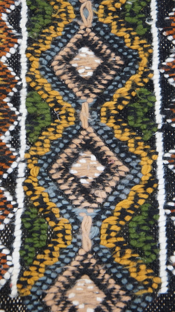 Image 1 of Handgeknüpfter bunt gemusterter Teppich 108x50cm