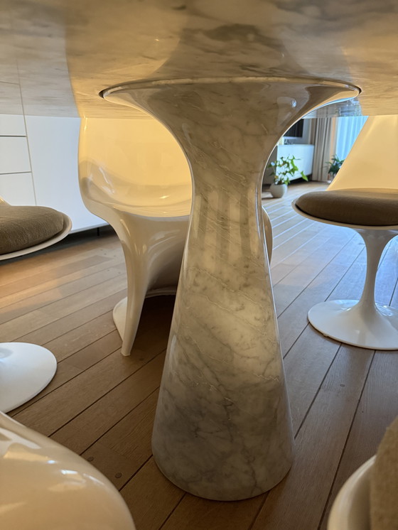 Image 1 of Angelo Mangiarotti marble dining table model M1 from the 1970s