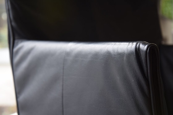 Image 1 of Sei sedie da pranzo, materiale pelle, colore antracite