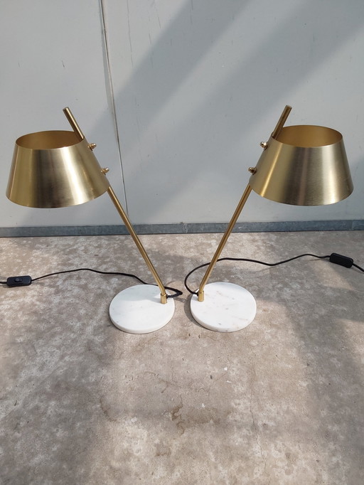 Ensemble de lampes de table Oscar Torlasco style Stilnovo