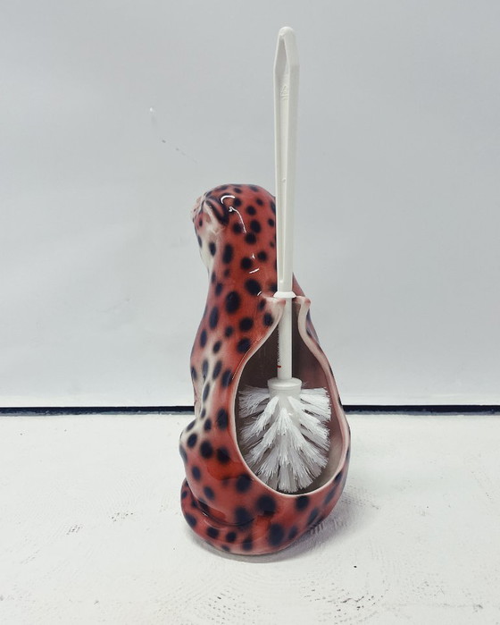 Image 1 of Leopard Toilet Holder Pink