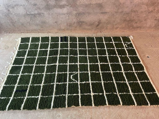 Tappeto verde 250 cm x 150 cm – vloerkleden en tapijten, Wool (photo 2 of 10)