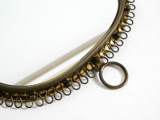 Image 1 of Prachtige messing wandspiegel in mid-century modern stijl van Josef Frank voor Svenskt Tenn Sweden.