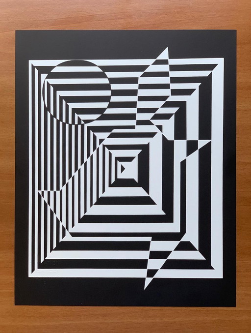 Victor Vasarely - Tirage Op Art "Yablapour-II" (1973) - Editions du Griffon