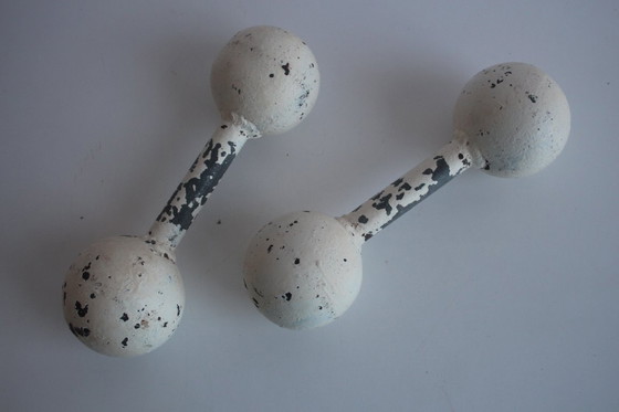 Image 1 of Set Art deco dubbele bal halters, jaren 1930.