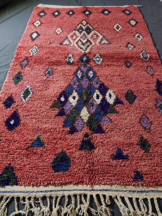 Image 1 of Alfombra grande de lana Mrirt de 2,5 x 1,5 m, alfombra geométrica marroquí.