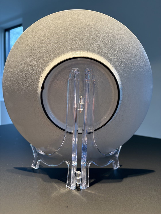 Image 1 of 1960s decorative bowl, white ceramic with stylized bird