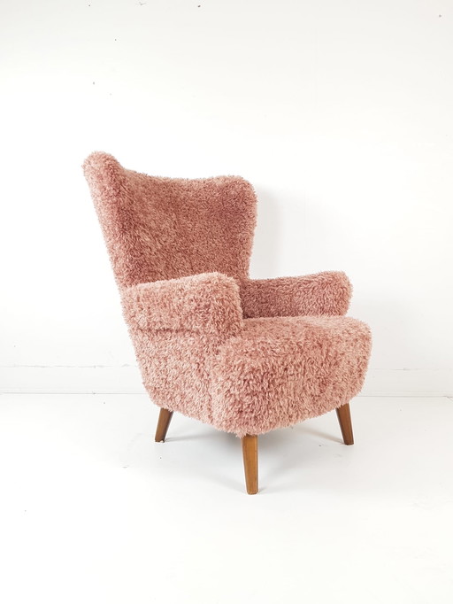 Artifort orecchio poltrona | sedile rosa peluche orsacchiotto scarabocchio Theo Ruth