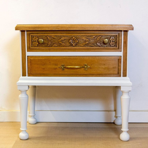 Vintage Wooden Nightstand, 1960s