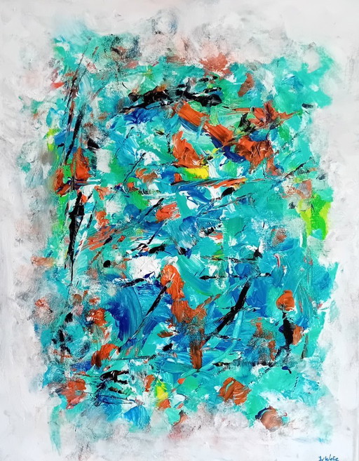 Peinture abstraite colorée