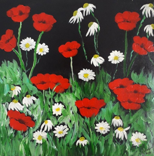 Flores silvestres de 2 paneles