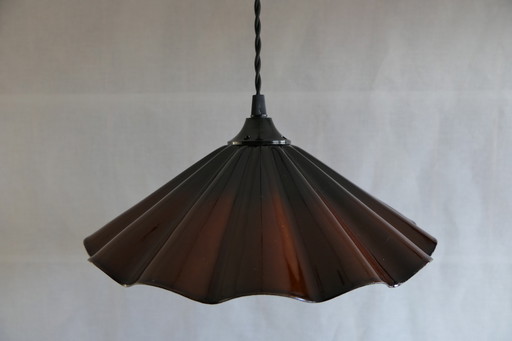 Zeldzame Bruin Emaillen Scheepslamp/Hanglamp