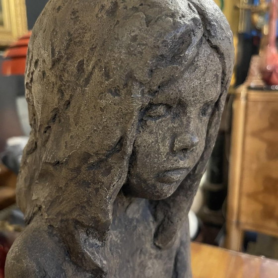 Fille en grès dans le style d'Elie van Damme pour Amphora, années 1970 – Sculptures, Ceramic, Art Deco (photo 3 of 13)