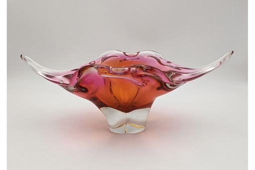 Plateau en verre - verre d'art.