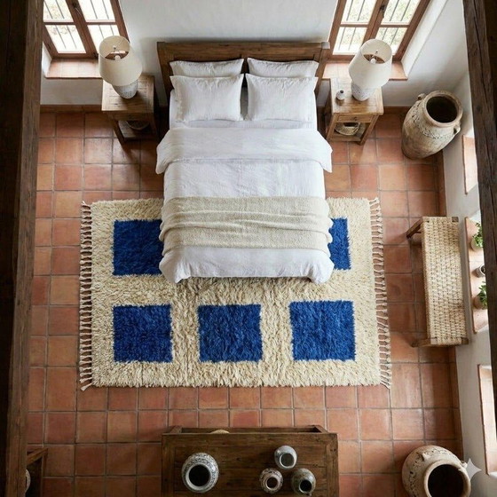 Custom-made blue tiled Rugs & carpets – Textile, Wool (photo 8 of 8)