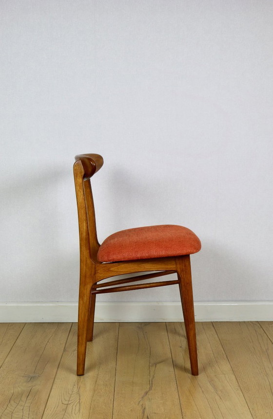 Image 1 of Hałas vintage chair brick terracotta - set of 4