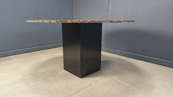 Image 1 of Vintage round granite center table, 1970s
