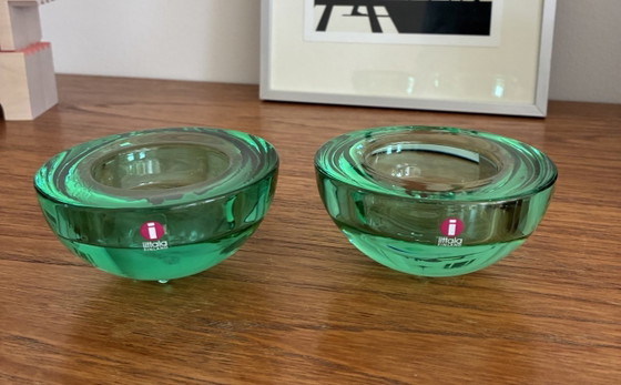 Iittala Ballo Verde Claro, Juego de Dos – Portavelas, Glass (photo 2 of 5)