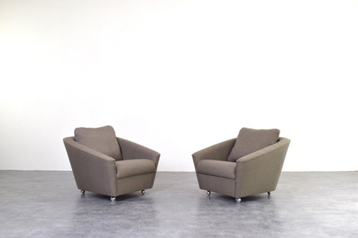 Ruimtevaart-achtige Duitse loungestoelen uit de jaren 60, set van 2