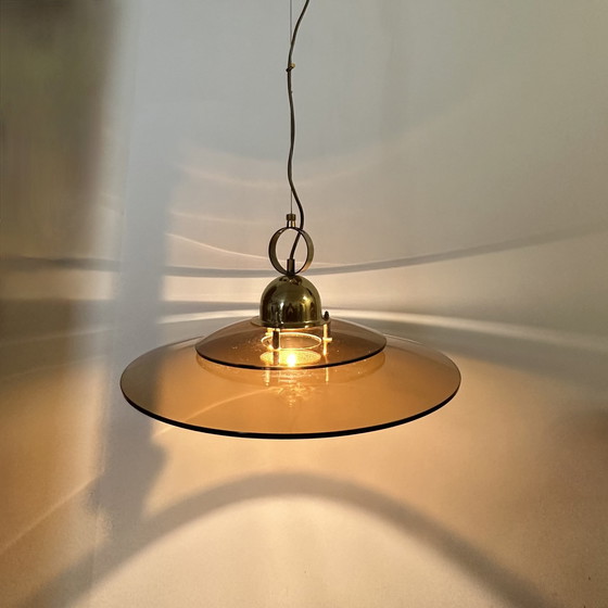Image 1 of Sölken Leuchten Glass Hanging Lamp, 1970s