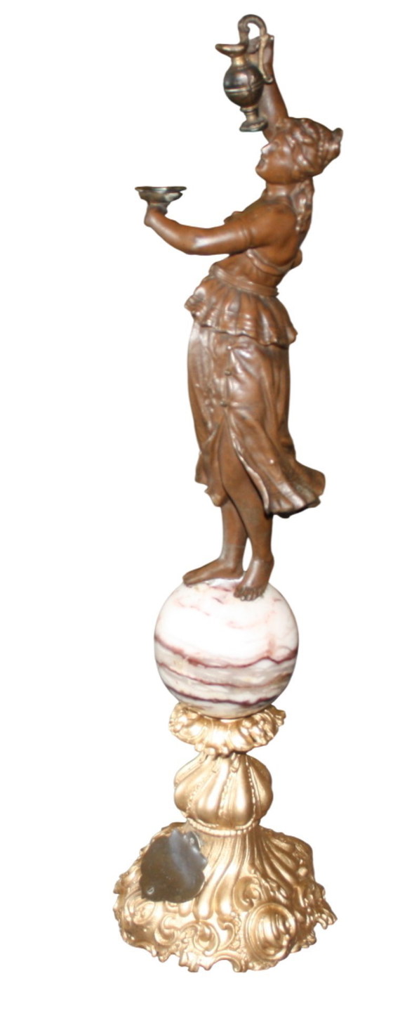Antike Prunkfigur / Damenfigur Um 1879 Jahr – Dekorative Objekte, Other (photo 6 of 8)