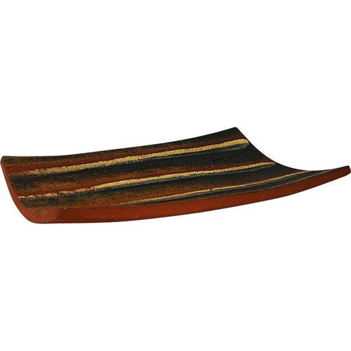 Plaque d'argile vintage par Thomas Hellström pour Nittsjö Keramik, Suède 1960