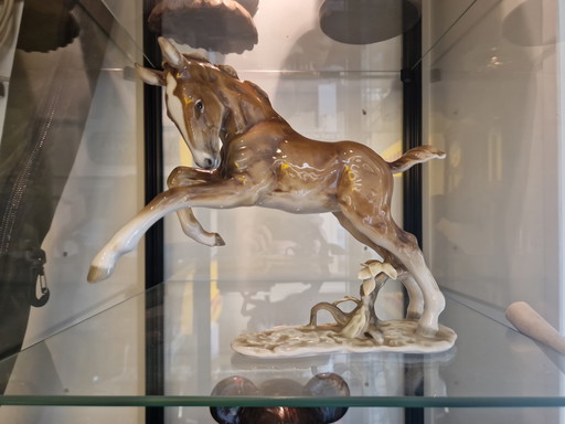 Hutschenreuther Kunstabteilung – Steigerend Paard | Porselein | ca. 1950–1970
