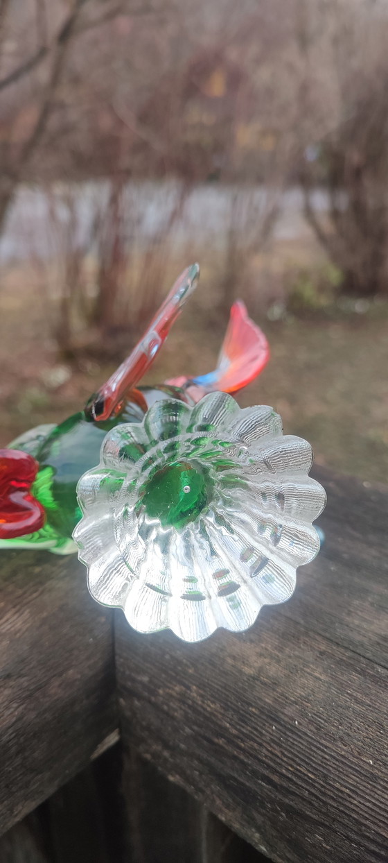 Image 1 of Hahn aus mundgeblasenem Glas im Murano-Stil